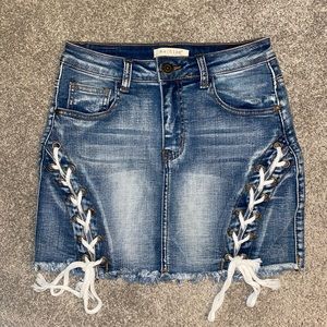 “Machine” Jean Skirt